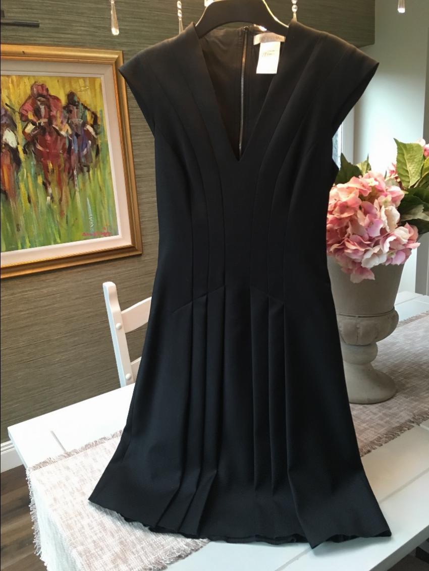 Sportmax Pleated Black Sleeveless Dress