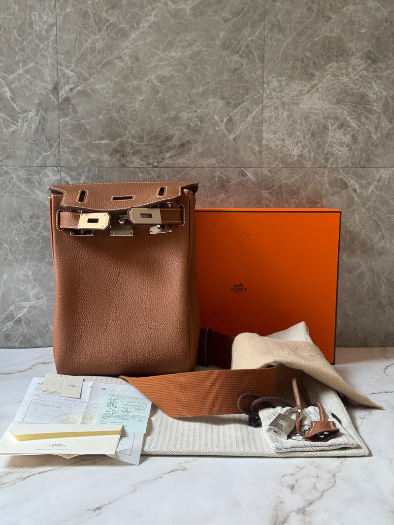 Hermes Full Set Gold Togo Leather New Style Hac