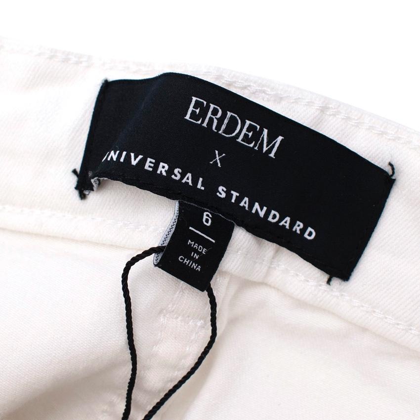 Erderm X Universal Standard White Patchwork Jeans