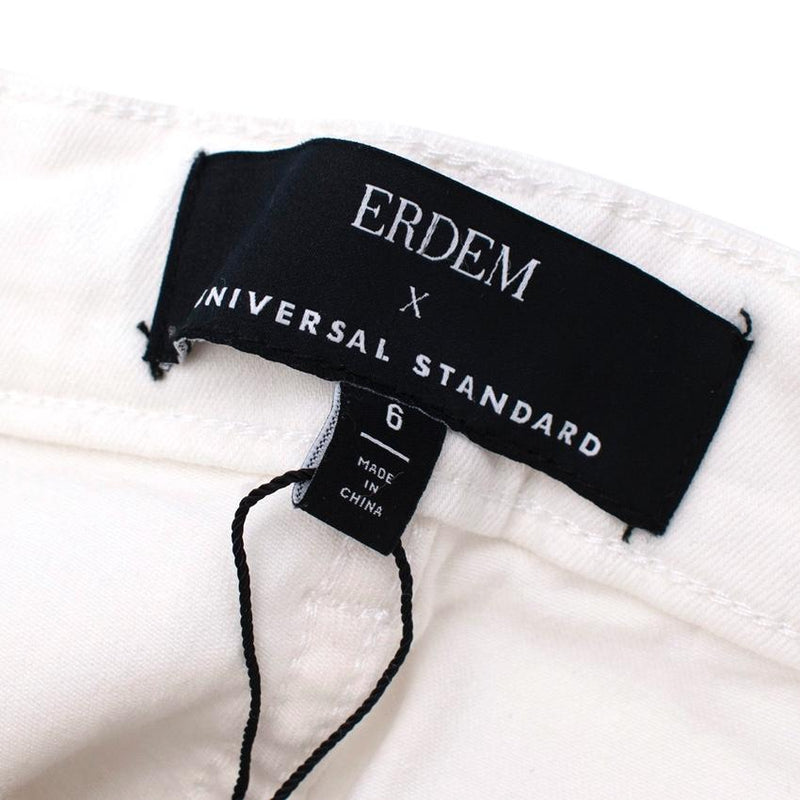 Erderm X Universal Standard White Patchwork Jeans