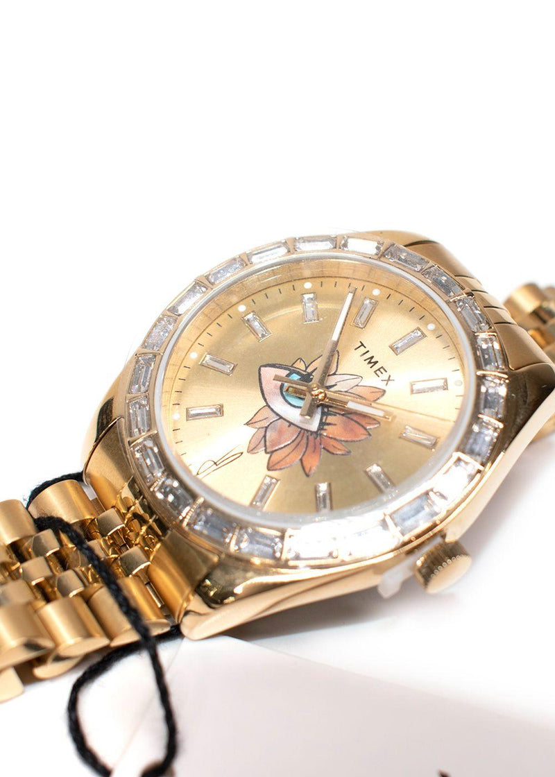 Timex Legacy x Jacquie Aiche Gold Sunray Dial with Tribe Eye 36mm Watch