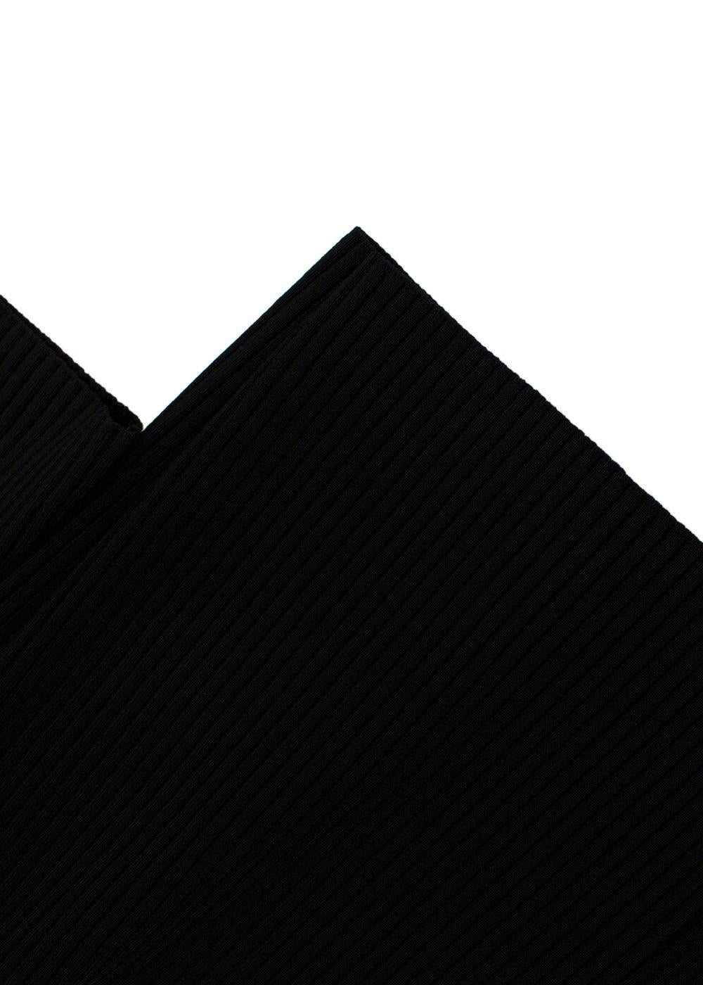 David Koma Black Ribbed Cut Out Mini Dress