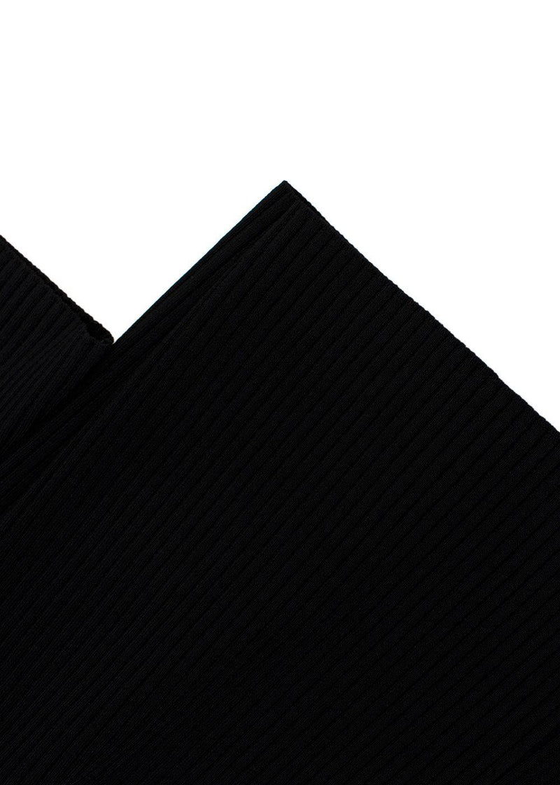 David Koma Black Ribbed Cut Out Mini Dress