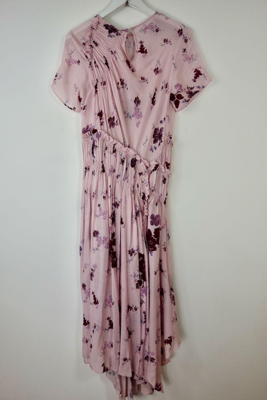 Line pink floral asymmetric Lois dress