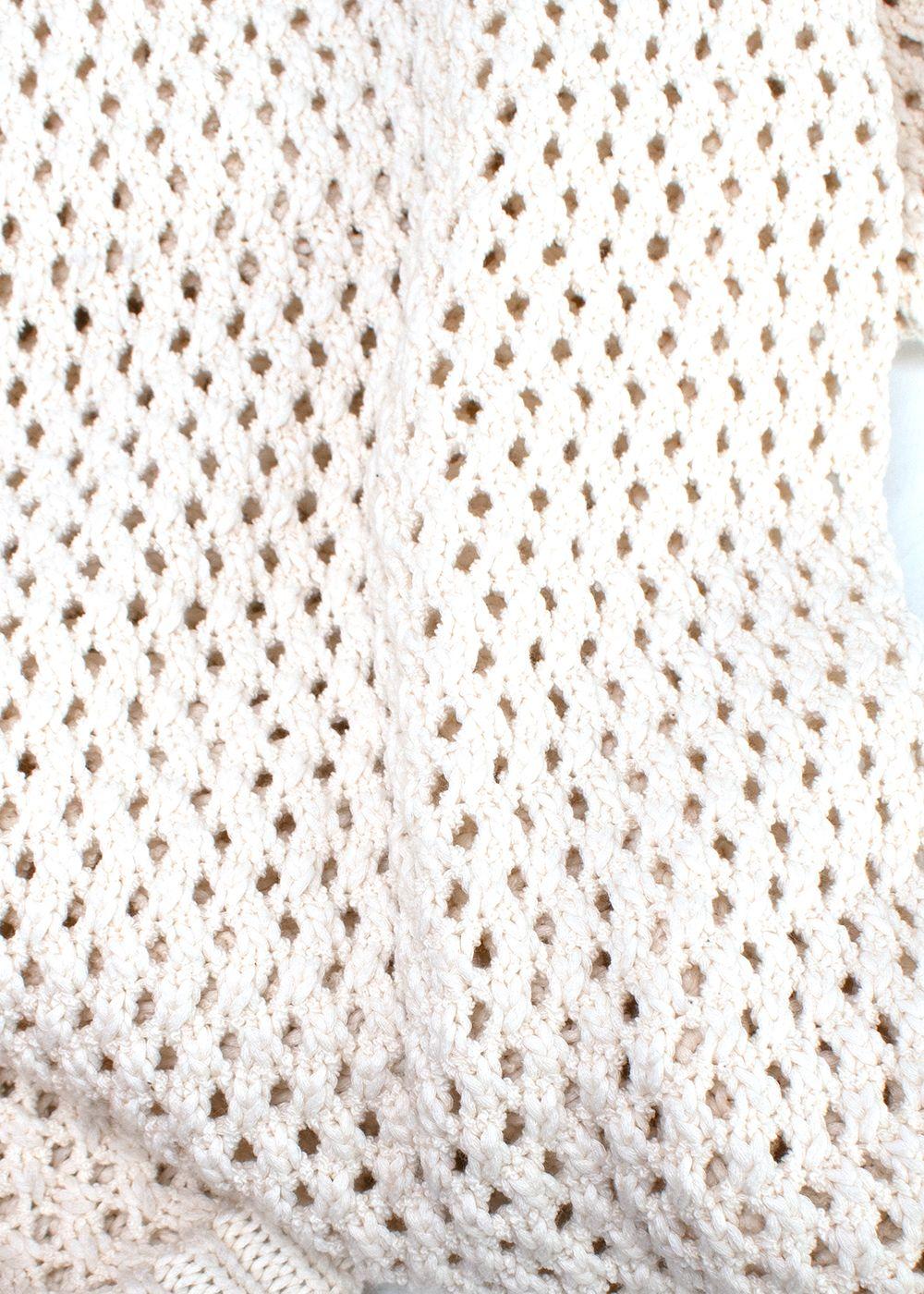 Ninety Percent Cream Crochet Knit Dress