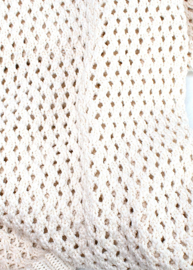 Ninety Percent Cream Crochet Knit Dress