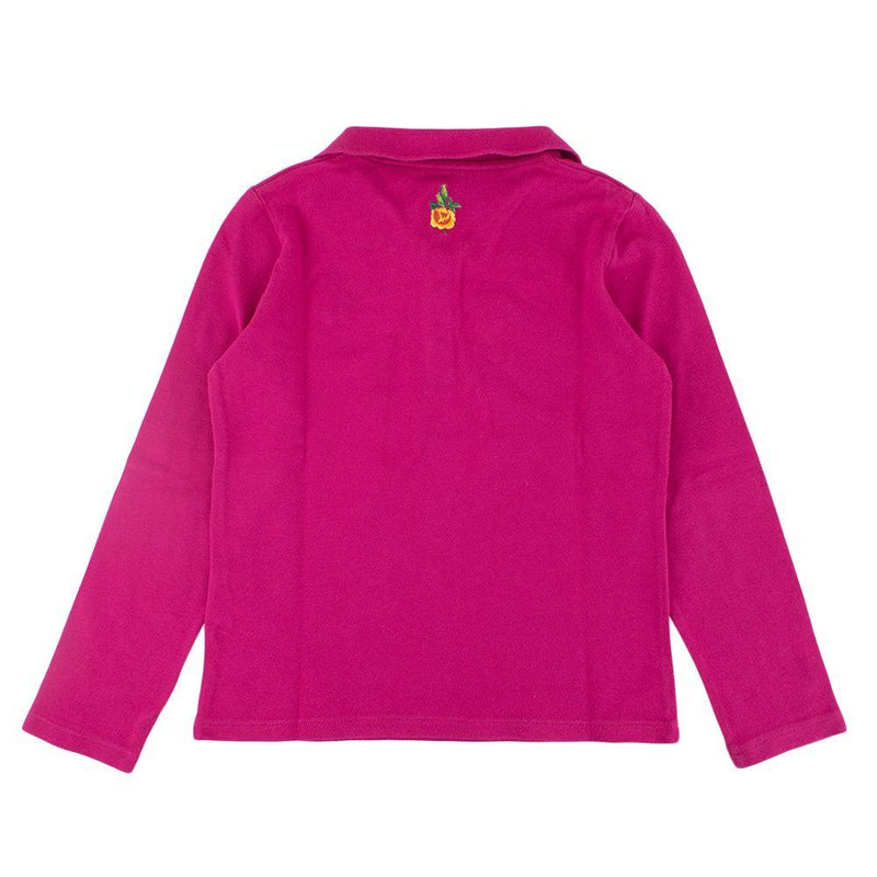 Pink Cotton Long Sleeved Polo