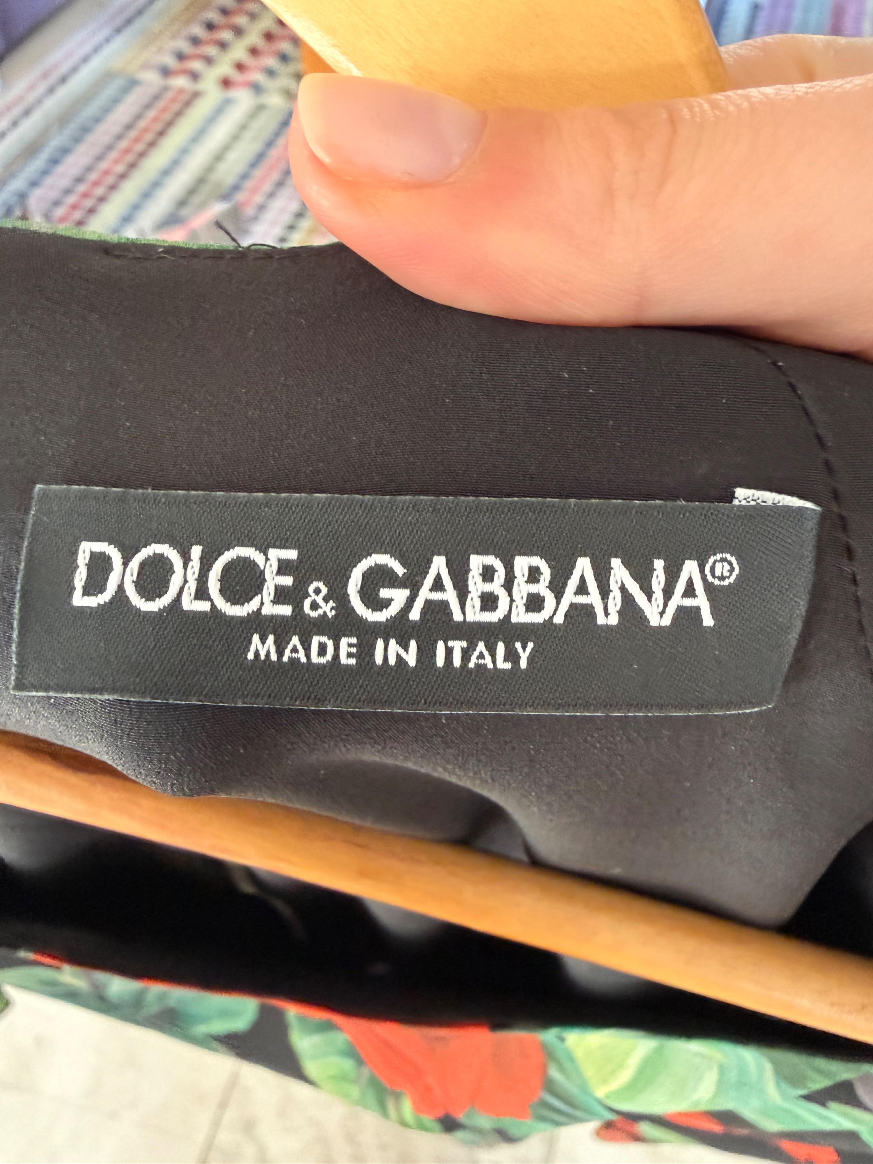 Dolce & Gabbana Rose Print Bodycon Dress