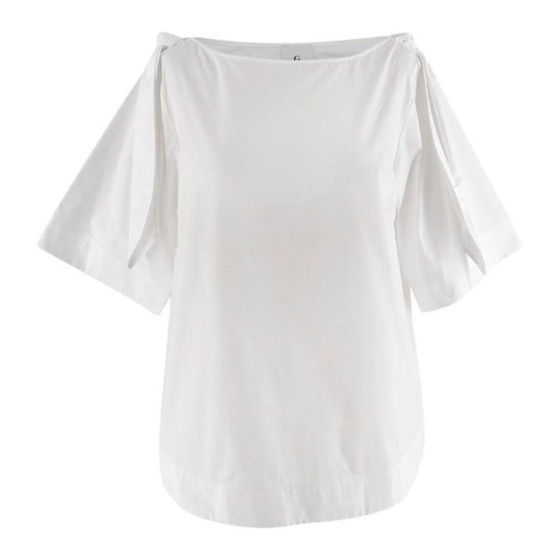 Goop Kalei Tie Shoulder Top in White