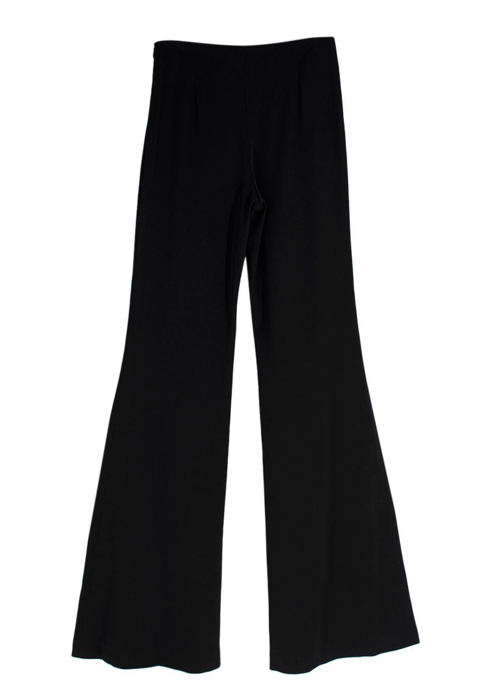 Galvan Black High Waisted Flared Trousers