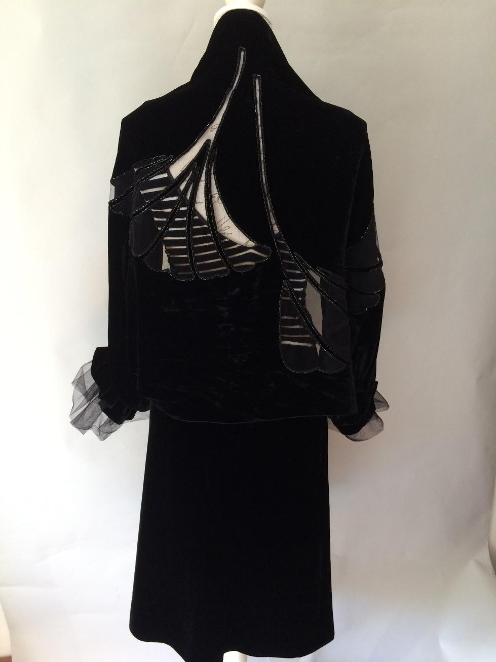GIORGIO ARMANI Runway Black Velvet Skirt