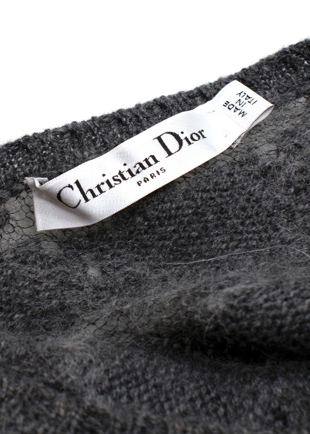 Christian Dior Cashmere/Alpaca Grey Knit Jumper