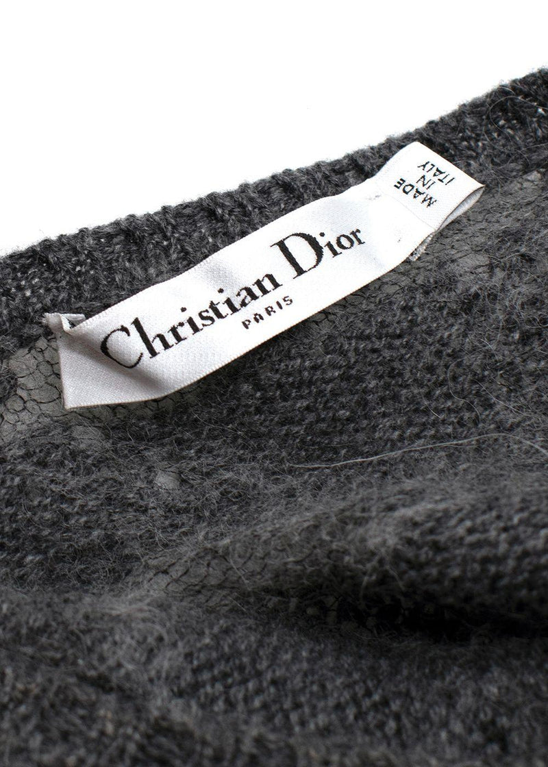 Christian Dior Cashmere/Alpaca Grey Knit Jumper