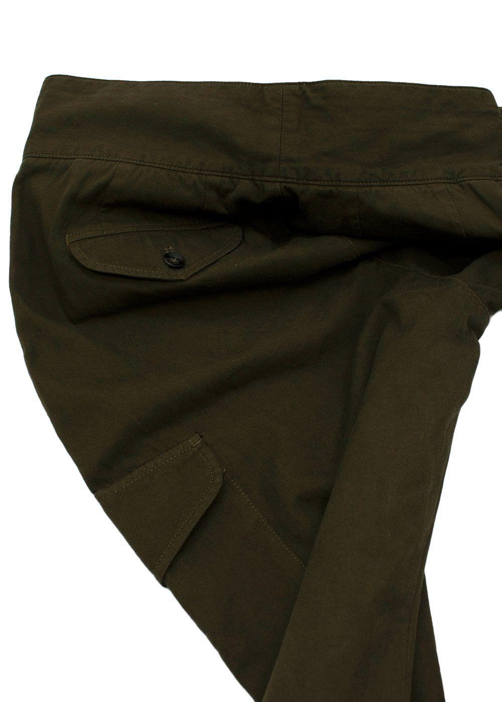 khaki cotton twill Gwen caro trousers