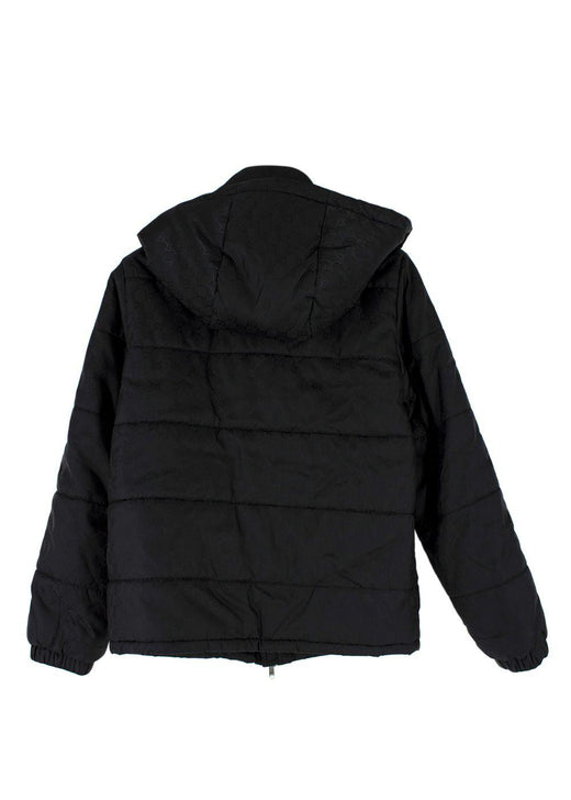 Gucci Kids 12Y Black Monogram Logo Puffer Jacket