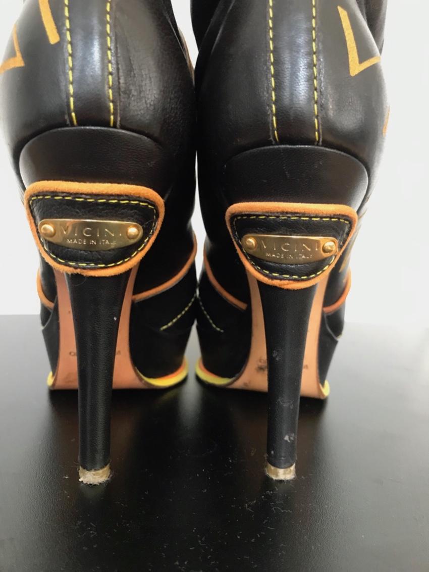 Vicini brown leather lace-up boots