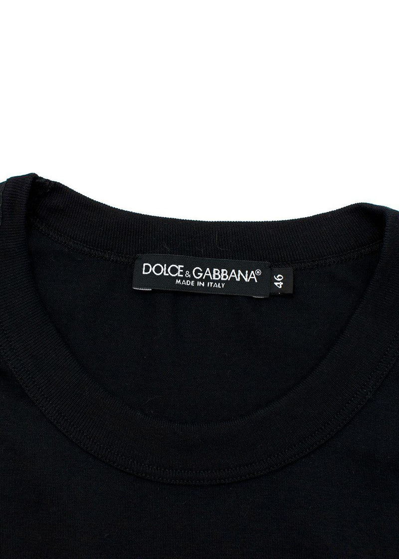 Black Cotton Jersey Vest