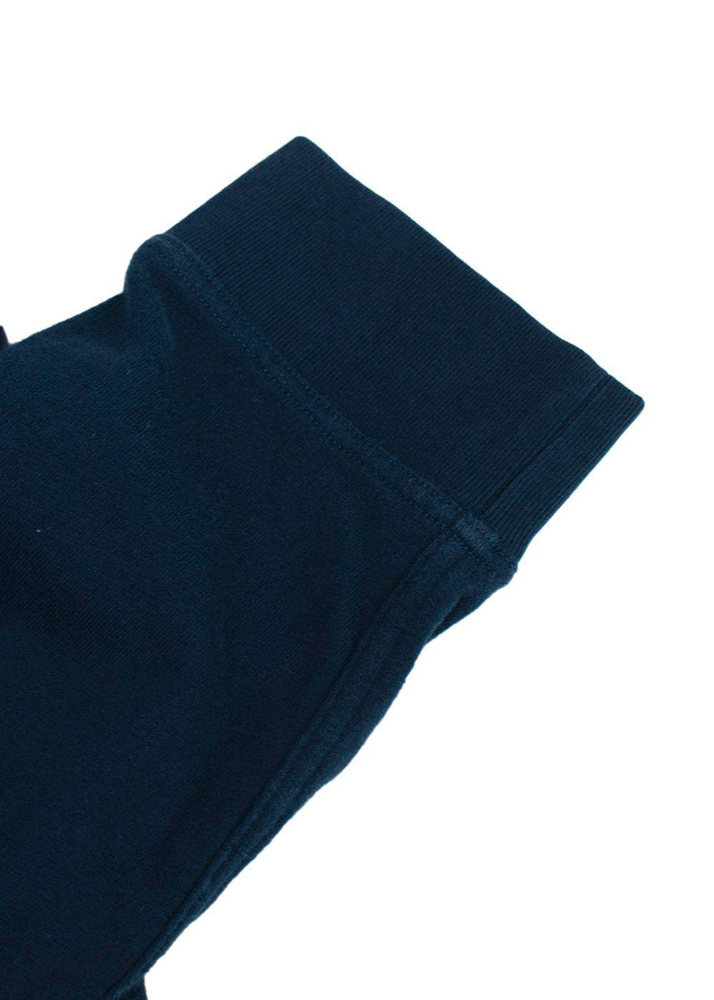 Hermes Navy Sweatshirt with Black Leather Detail