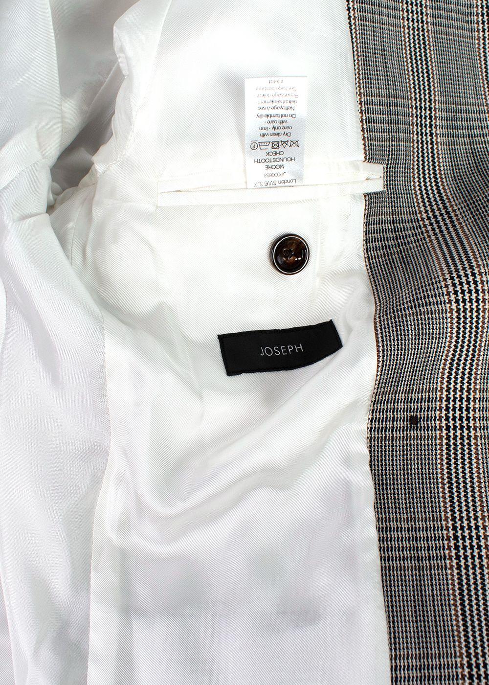 Houndstooth Checked Double Breasted Blazer