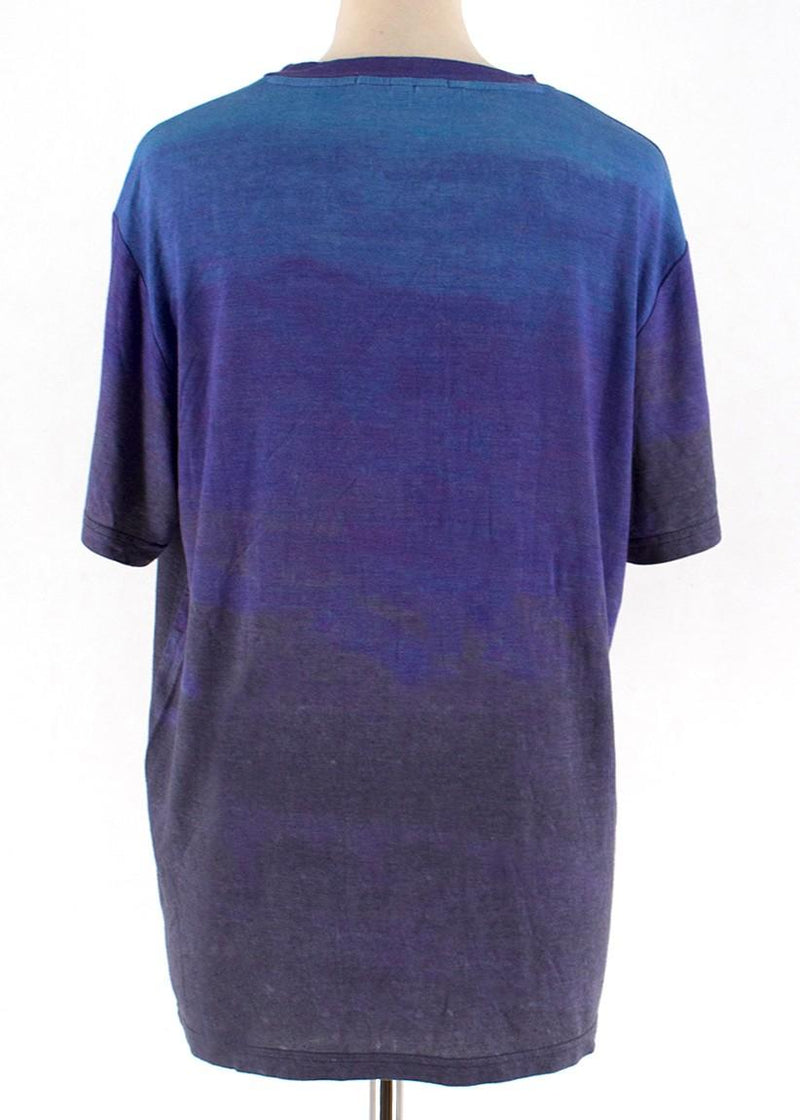 Christopher Kane Blue Atomic Bomb-Print T-shirt