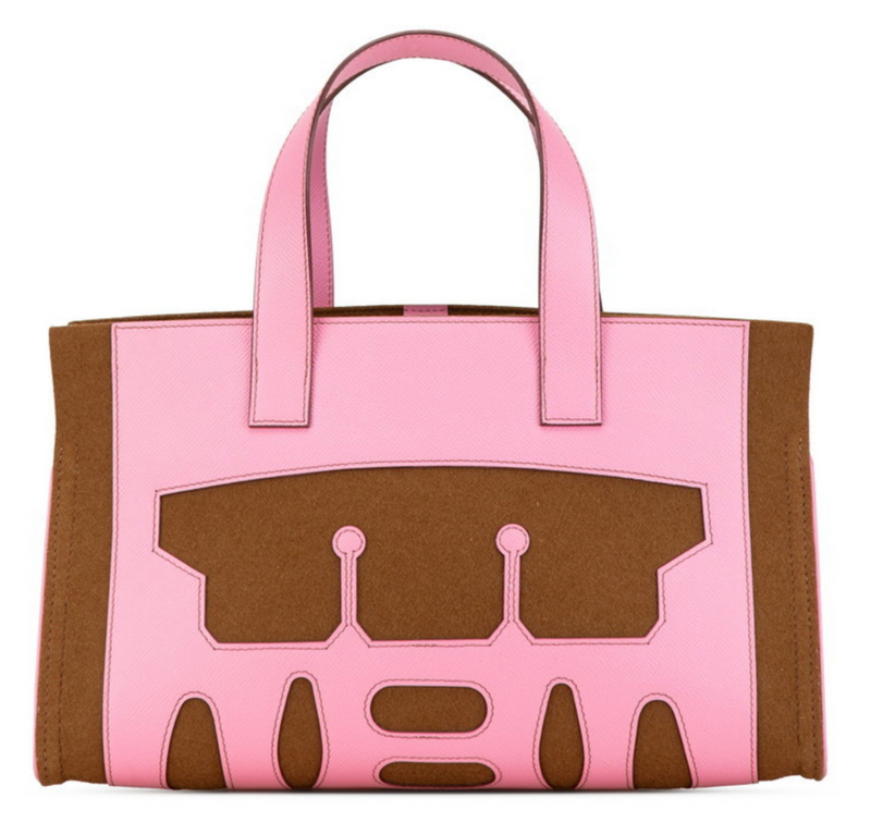 Hermes Petit H Felt and Epsom Bag