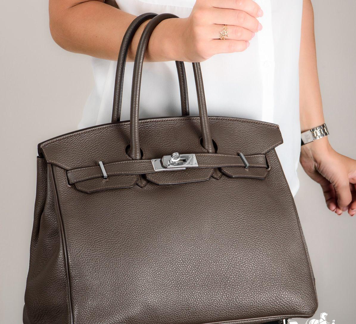 Hermes Birkin 35 in Gris Etain Togo Leather with Palladium Hardware