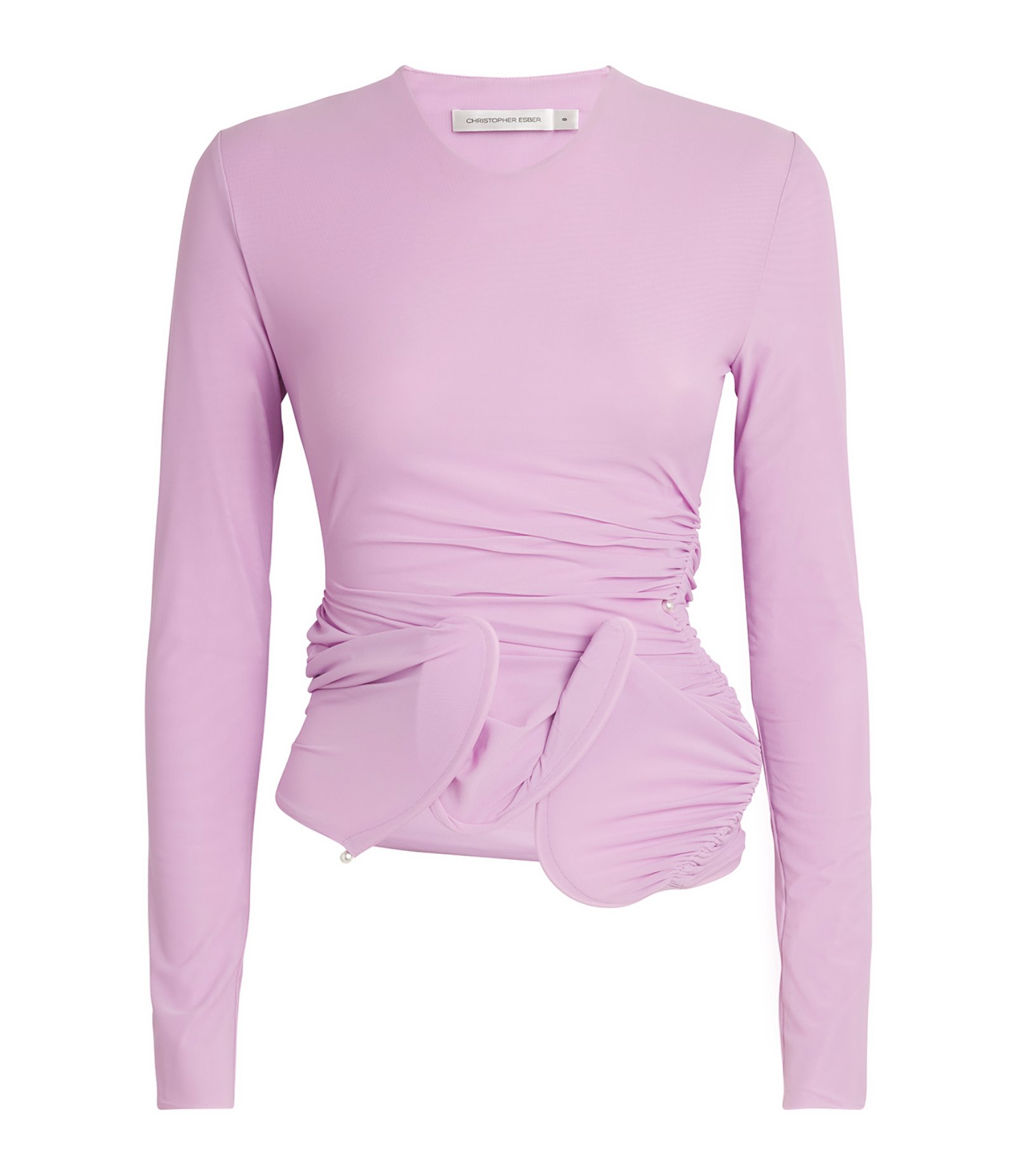 Christopher Esber Venus Looped Ruched Stretch-Jersey Top