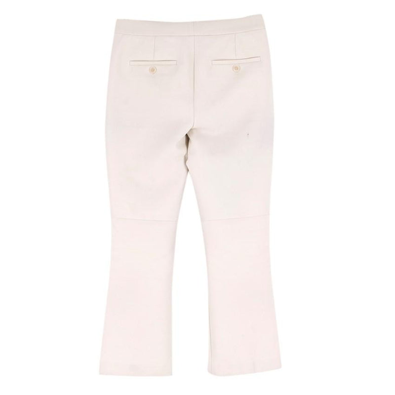 Theory White Slim Fit Cropped Trousers