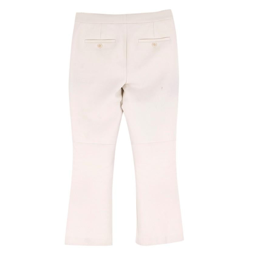 Theory White Slim Fit Cropped Trousers