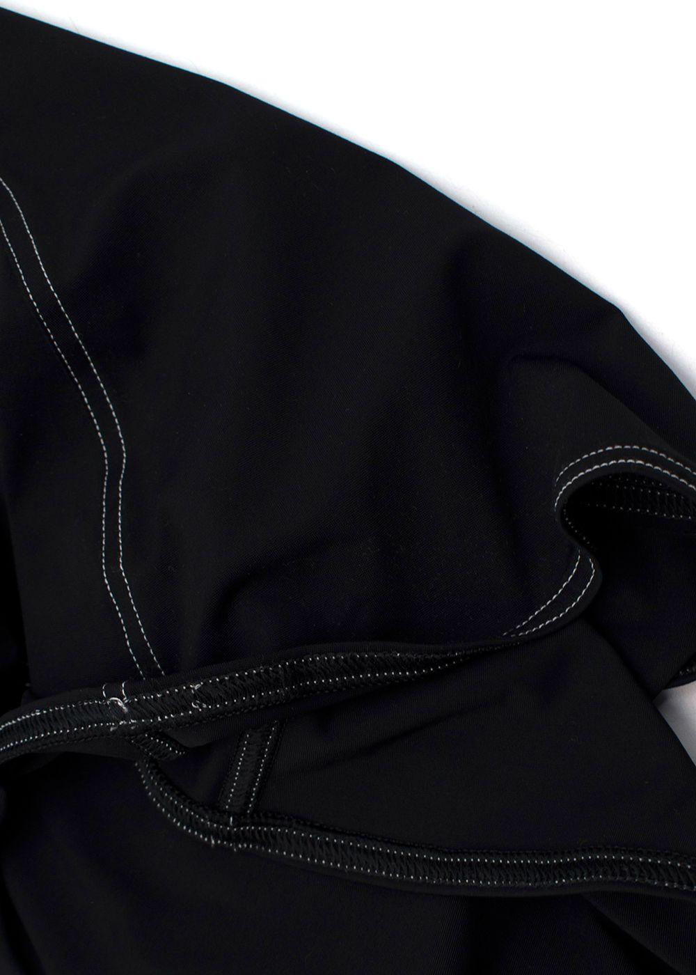 Black Panelled Stretch Top