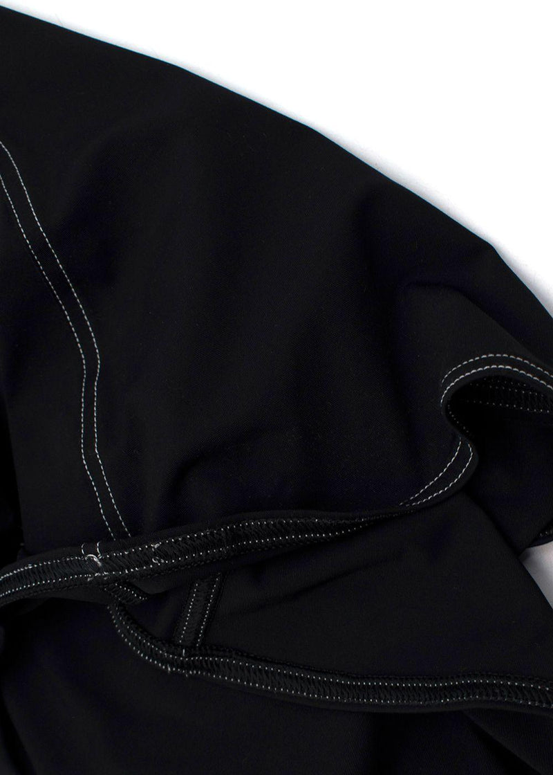Black Panelled Stretch Top