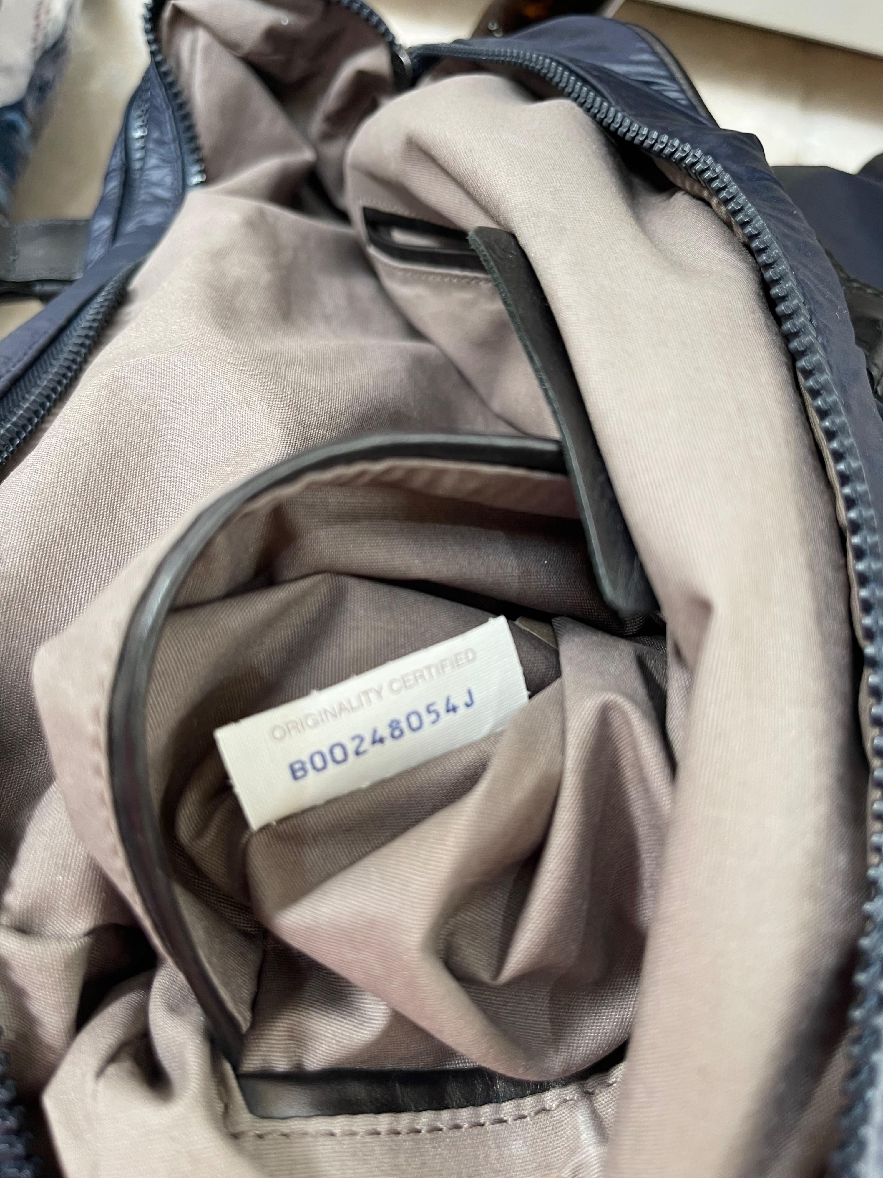 Intrecciato Leather Trimmed Nylon Tote Bag