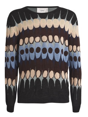 Commas Jacquard Crew-Neck Jumper