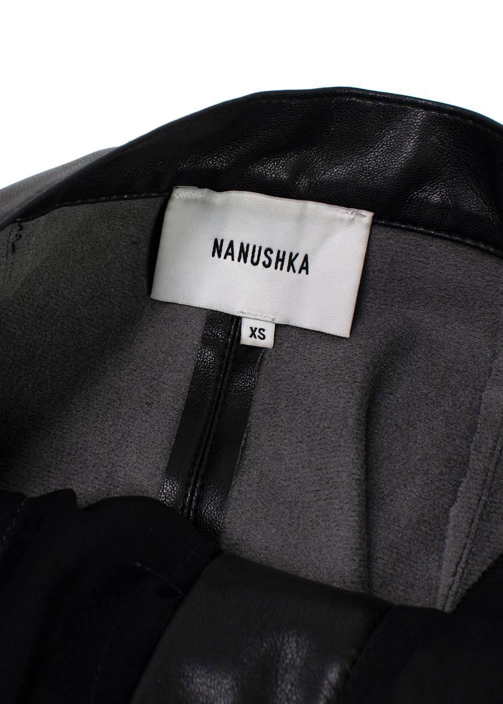 Nanushka Black Vegan Leather Trousers