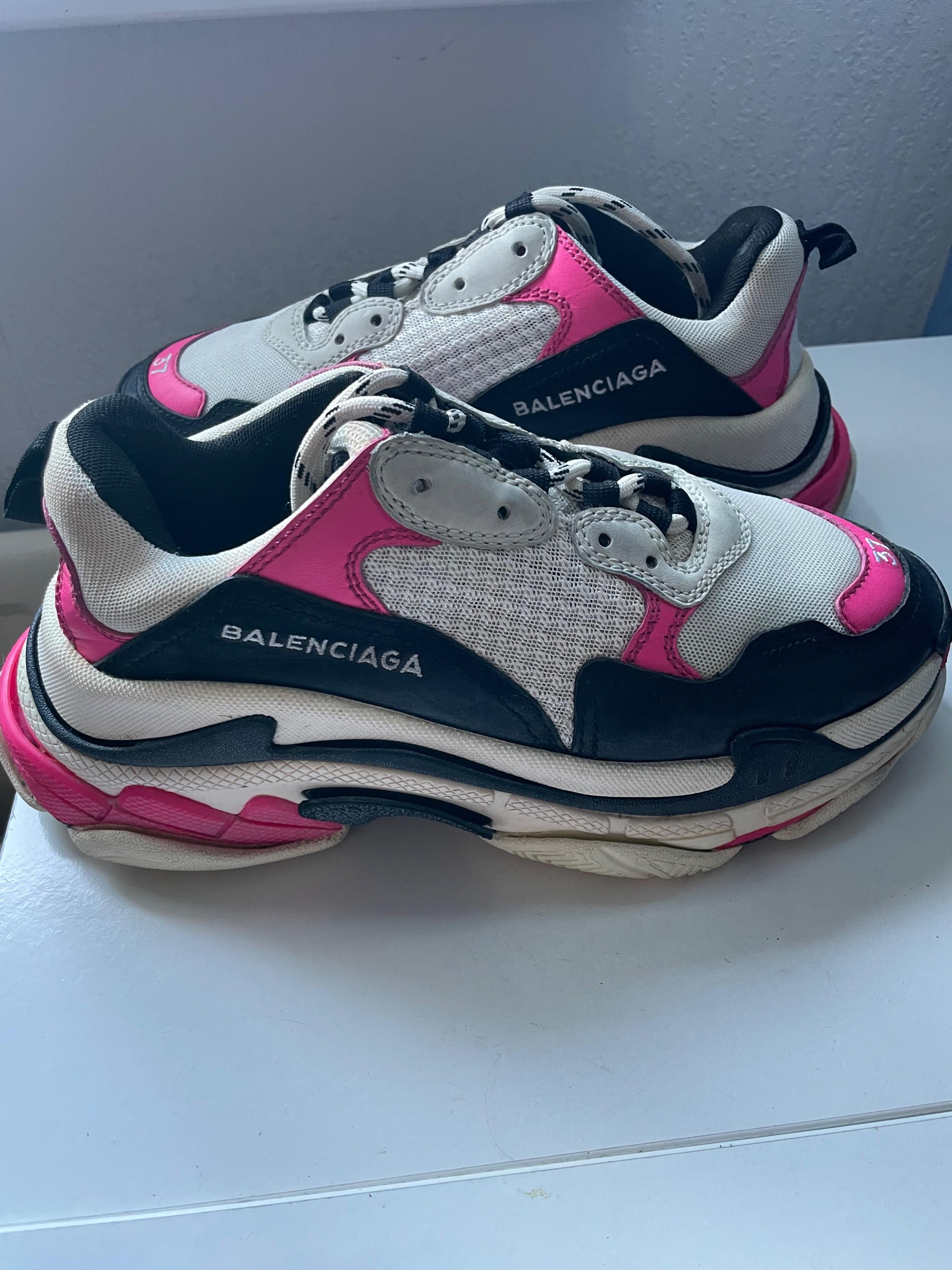 Balenciaga Pink Triple S Sneakers