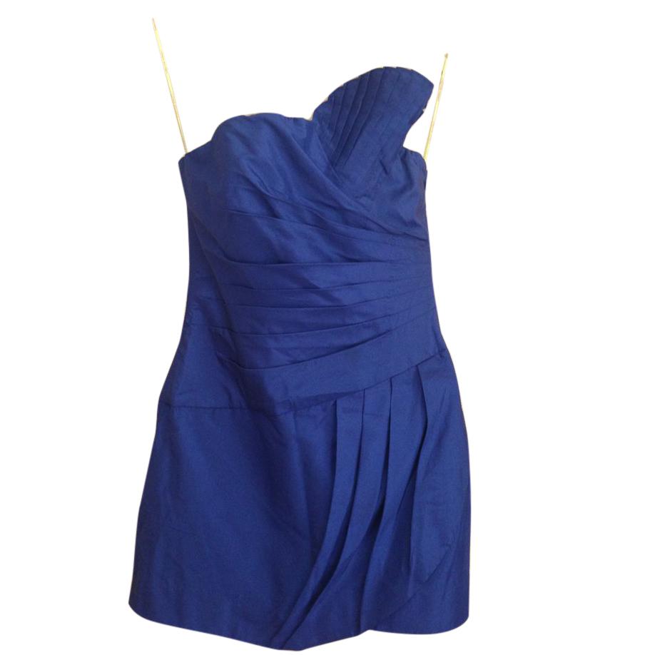 Catherine Malandrino Navy Blue Strapless Cocktail Dress