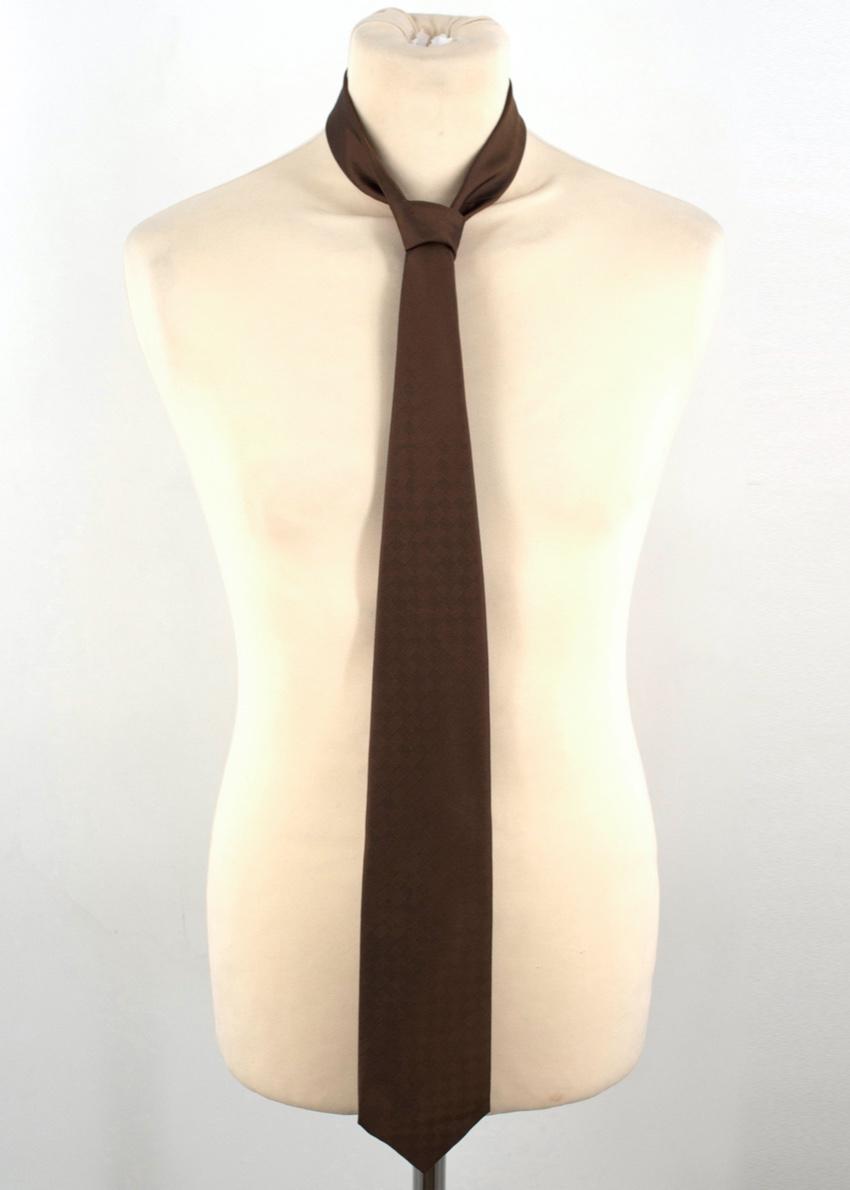 Albert Goldberg Brown Silk Sheen Tie