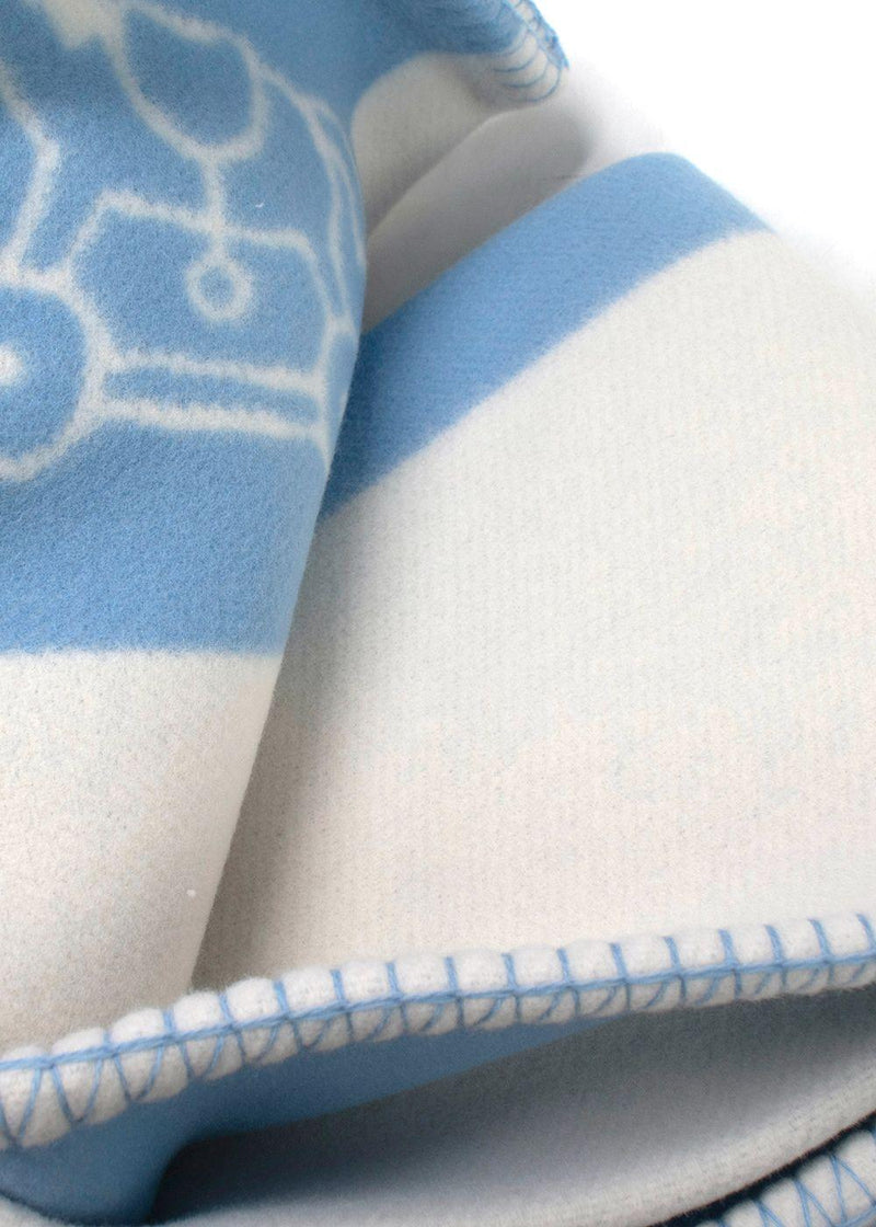 Hermes Blue Avalon Baby Blanket
