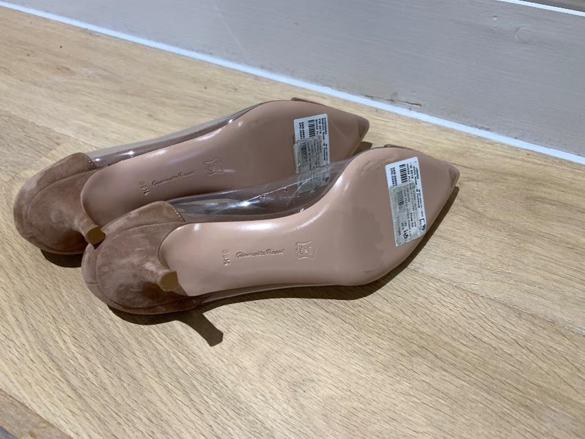 Gianvito Rossi Plexi Kitten Heel Pumps
