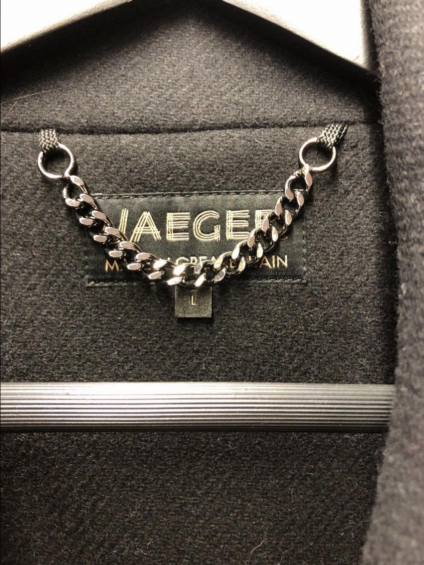 Jaegar Black Wool Double Breasted Coat