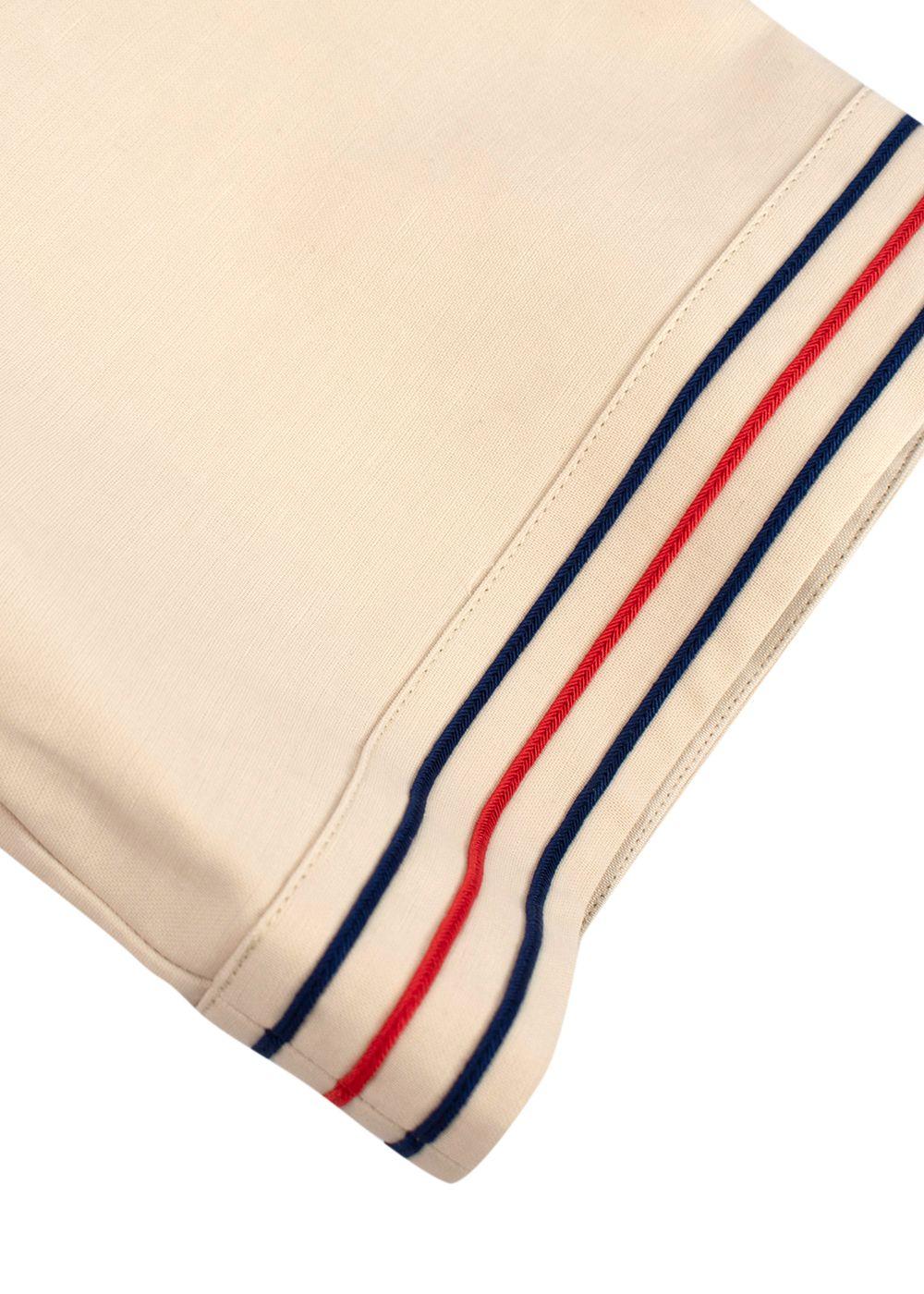 Gucci Beige Anchor Embroidered Cropped Jacket