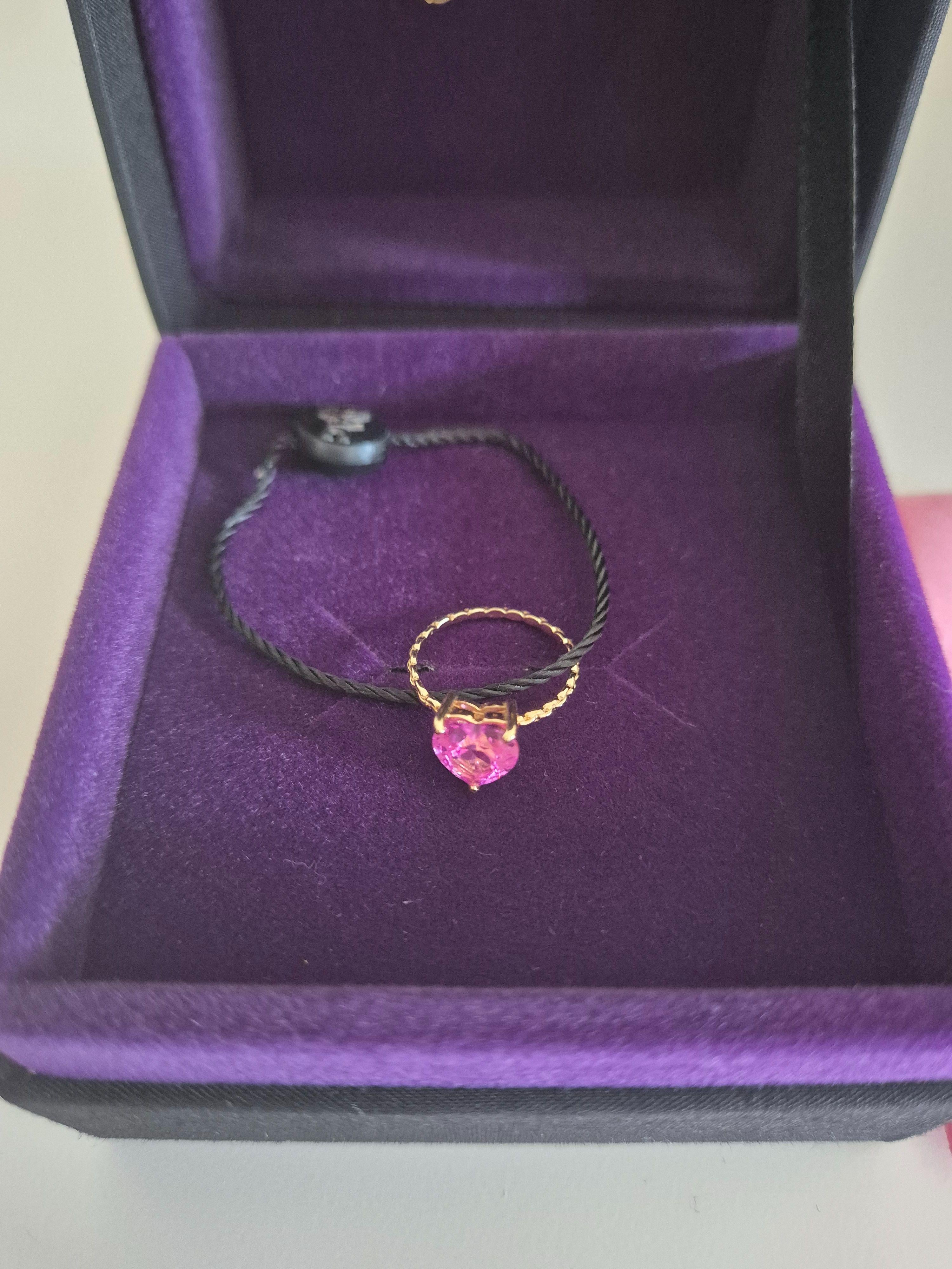 Anabela Chan Lab Grown Mini Pink Sapphire Heart Ring