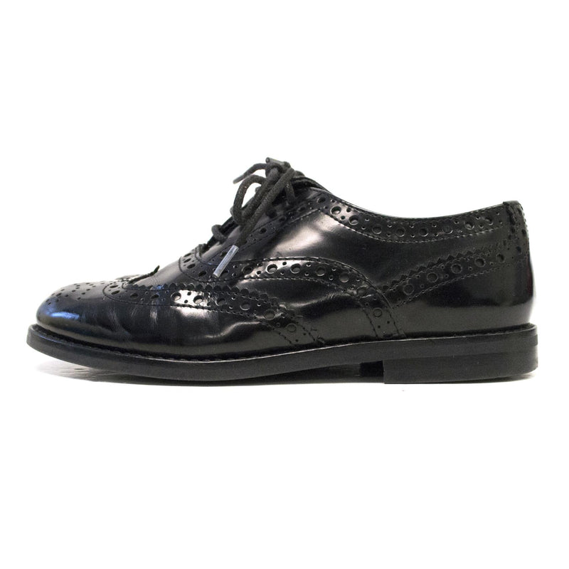 Dolce & Gabbana Girls Black Lace Up Brogues