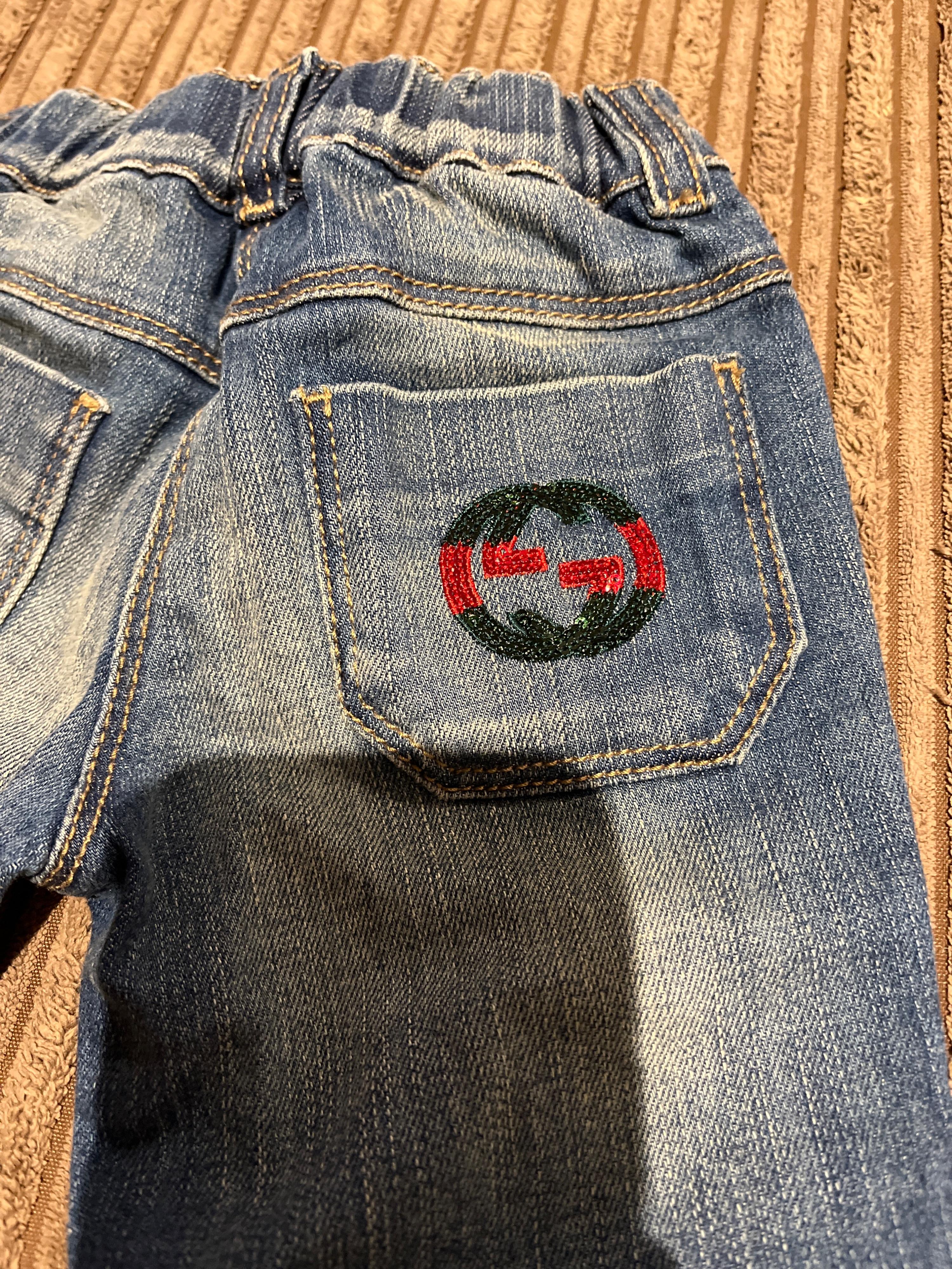 Mid-wash denim jeans
