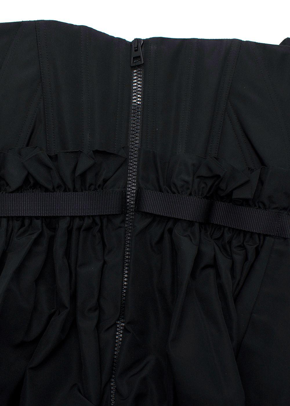 Dior Black Corset Bubble Hem Silk Mini Dress