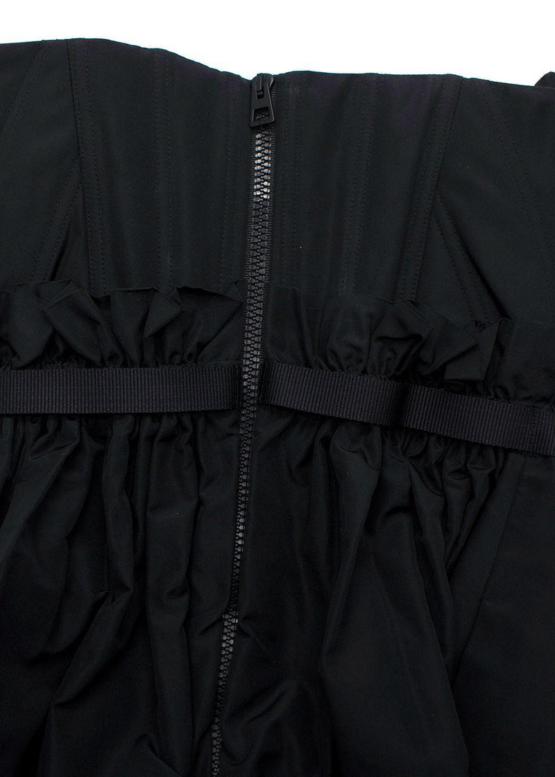 Dior Black Corset Bubble Hem Silk Mini Dress
