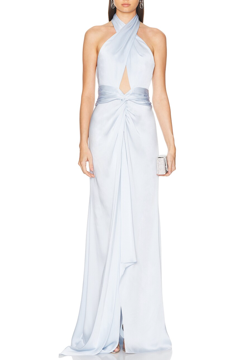 Halterneck Twist Detail Gown