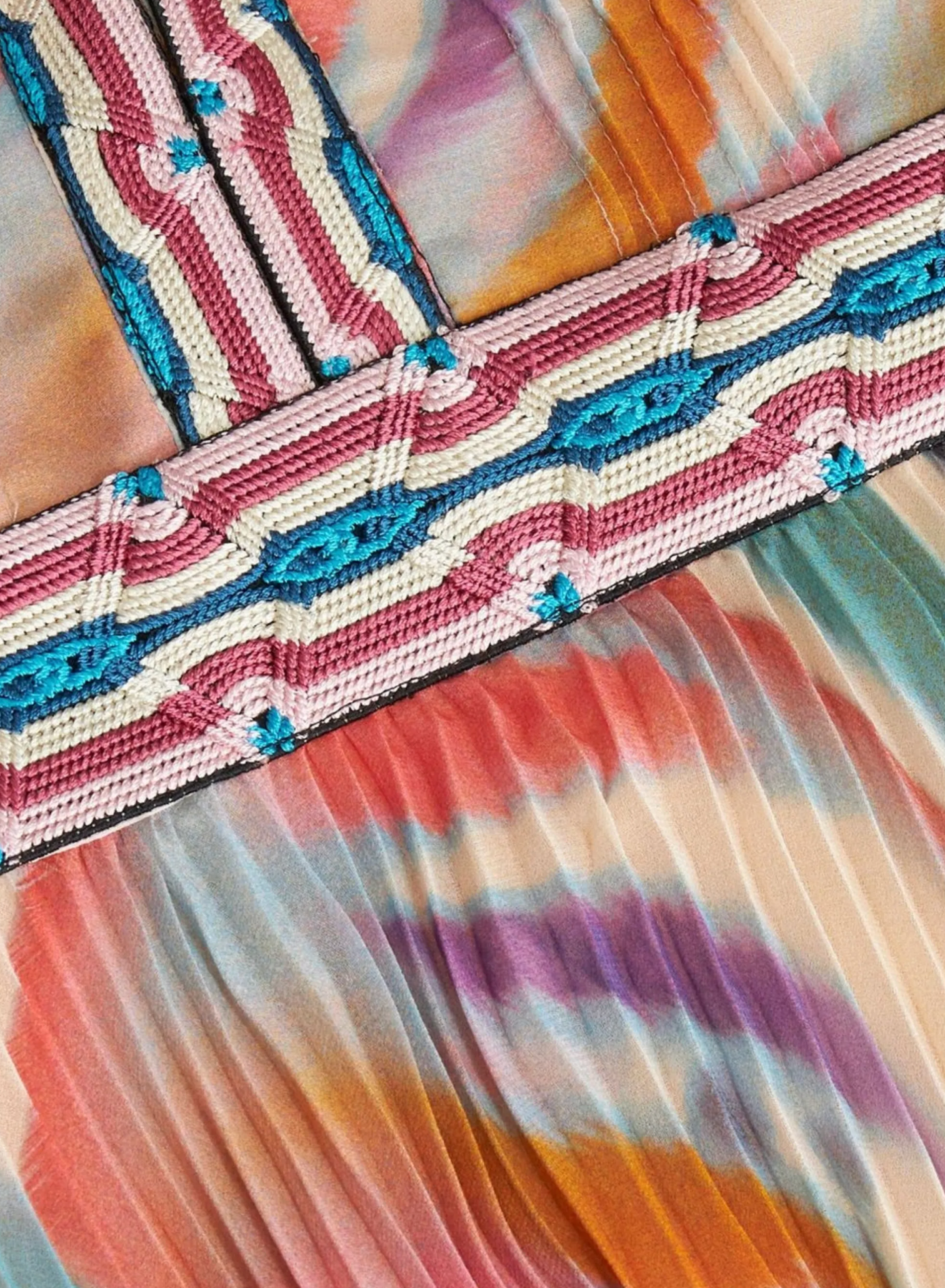 Etro Paisley-Print V-Neck Minidress