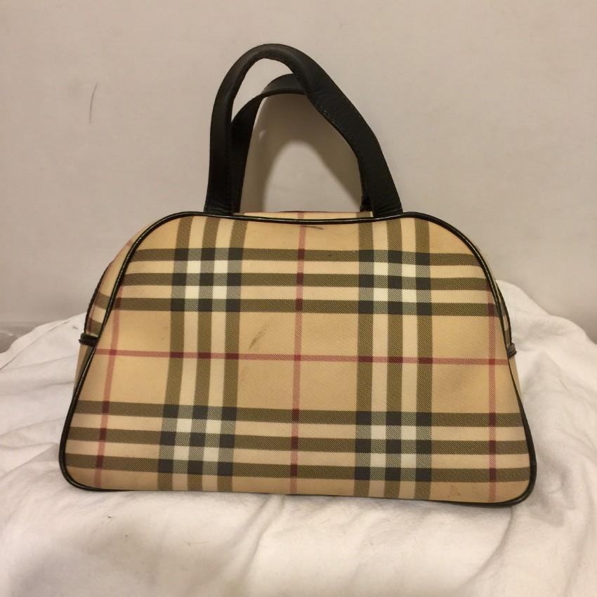Burberry Vintage Nova Check Coated Canvas Tote