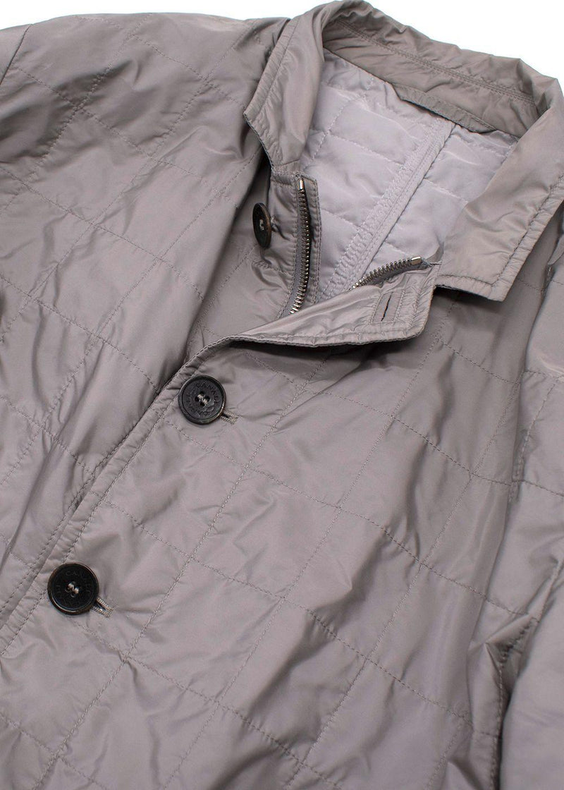 Canali Grey Quilted Jacket